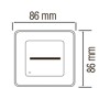 XXLED LED-Einbauleuchte für Treppenhäuser mit Mikrowellensensor RUBY 2W WEISS 4000K 110-265V - Produktansicht