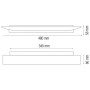 XXLED LED Wandleuchte RODOS-12 12W Weiss 4000K - Detailansicht