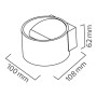 XXLED LED Wandleuchte SISAM 8W rund, 4200K, Weiss - Detailansicht