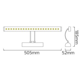 LED Deko-Beleuchtung Spiegel- und Bilderleuchte FLAMINGO-6 6W Chrom 4200K