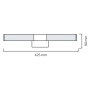 XXLED LED Spiegel-Bilderleuchte TERN-12W, 4200K - technische Ansicht