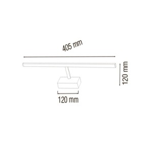 LED Dekobeleuchtung Spiegel- und Bilderleuchte CANARY-8 8W Schwarz 4200K