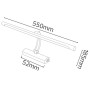 XXLED Illuminazione decorativa a LED per specchio e quadro PHOENIX-12 12W Cromo 4200K - vista dettagliata