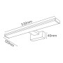 XXLED Lampada LED decorativa per specchio e quadro STORK-12 12W Cromo 4200K - vista dettagliata