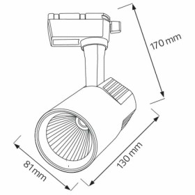 LED Schienenleuchte VARNA-30 30W schwarz 4200K