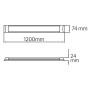 XXLED Bande lumineuse LED TETRA-36 36W 120CM - vue détaillée