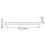 XXLED Bandeau lumineux à LED Lampe linéaire STREAM-30 30W 6400K 120CM - vue technique