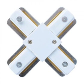 XXLED Schienenleuchtenverbinder Х-Connector / Max. 16A, Weiss