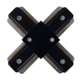 XXLED Schienenleuchtenverbinder Х-Connector / Max. 16A, Schwarz