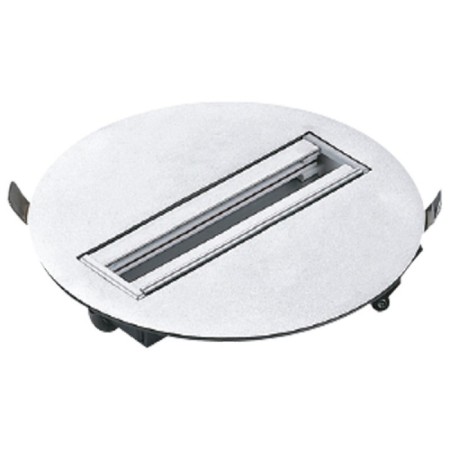 XXLED Portalampada Monopoint per binario elettrificato, rotondo, argento