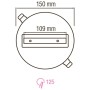 XXLED Portalampada Monopoint per binario elettrificato, rotondo, argento - vista dettagliata