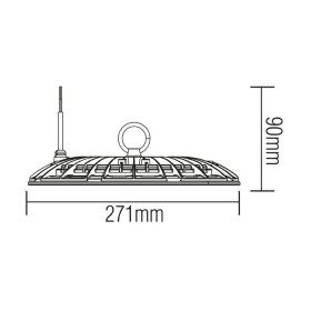 LED Ufo Hallenleuchte AGORA-100 100W 6400K IP65