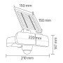 XXLED LED Solar Sicherheitsleuchte ARMOR-8 8W 6400K Schwarz - technische Ansicht