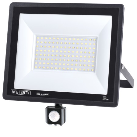 XXLED LED Flutlicht-Aussenstrahler mit PIR-Sensor LEON/S-100 100W 6400K IP65 Schwarz