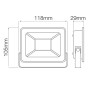 XXLED LED Flutlicht-Aussenstrahler mit PIR-Sensor LEON/S-20 20W 6400K IP65 Schwarz - Detailansicht