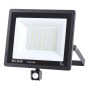 XXLED LED Flutlicht-Aussenstrahler mit PIR-Sensor LEON/S-50 50W 6400K IP65 Schwarz