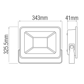 LED Flutlicht-Aussenstrahler LEON-200 200W Schwarz 6400K IP65