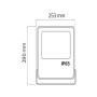 XXLED LED-Projektor LEOPAR-100 100W Schwarz 6400K IP65 - Detailansicht