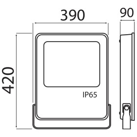 LED-Projektor LEOPAR-400 400W Schwarz 6400K IP65