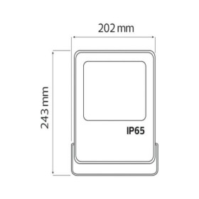 LED-Projektor LEOPAR-50 50W Schwarz 6400K IP65
