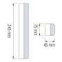 XXLED LED wiederaufladbare Notlampe MALDINI-2 13W - technische Ansicht