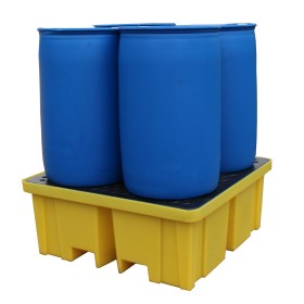 WOLFBAG Grosse Auffangpalette für 4 Fässer 440L