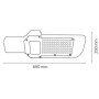 XXLED LED-Strassenlaterne ORLANDO-150 150W 6400K Schwarz - technische Ansicht