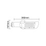 XXLED LED Strassenlaterne TEXAS-50 50W 6400K Schwarz - Detailansicht