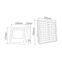XXLED Projecteur LED avec panneau solaire TIGER-60 60W 6400K - vue technique