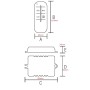 XXLED Interrupteur de contrôle de lumière sans fil CONTROLLER-4 4 canaux - vue technique