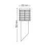 XXLED Lampada da parete per giardino PALMS-1 100W E27 Nero - vista dettagliata