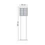 XXLED Lampe de jardin PALMS-3 100W E27 Noir - vue détaillée