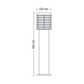 Garten-Stehleuchte PALMS-3 100W E27 Schwarz