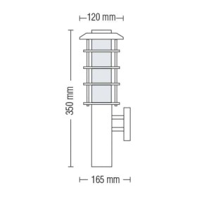 Garten Wandleuchte SPRUCE-2 E27 60W Typ 2