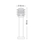 XXLED Garten-Stehleuchte BUCHE-3 E27 60W Typ 3 - Detailansicht