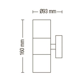 Garten Wandleuchte MANOLIA-2 GU10 2x35W