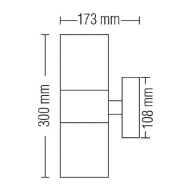Garten Wandleuchte MANOLIA-3 E27 2x60W