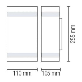 Garten Wandleuchte GardenIA-2 2xGU10 chrom ohne Wandleuchte