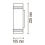 XXLED Applique de jardin GardenIA-4 GU10 2X35W chrom - vue détaillée