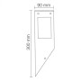 XXLED Lampada da parete da giardino POPLAR/SQ-1 E27 60W Tipo 1 Nero - vista dettagliata