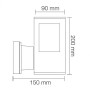 XXLED Faretto da giardino POPLAR/SQ-2 E27 60W Tipo 2 Nero - vista dettagliata
