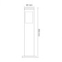XXLED Lampada da giardino POPLAR/SQ-3 E27 60W Tipo 3 Nero - vista dettagliata