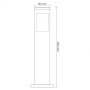 XXLED Lampada da giardino POPLAR/SQ-4 E27 60W Tipo 4 Nero - vista dettagliata