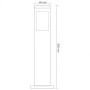 XXLED Lampada da giardino POPLAR/SQ-5 E27 60W Tipo 5 Nero - vista dettagliata