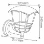 XXLED Lampada da parete da giardino NAR-1 E27 60W Nero - vista dettagliata
