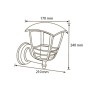XXLED Lampada da parete da giardino NAR-1 E27 60W Bianco - vista dettagliata