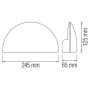 XXLED Lampada da parete da giardino a LED JUNIPER 5,5W 4100K Nero - vista dettagliata