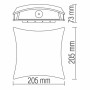 XXLED Lampada da parete giardino a LED TAFLAN 5,5W Nero 4100K - vista dettagliata