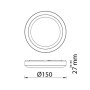 XXLED Faretto da parete LED DATTE 5W Grigio scuro - vista dettagliata