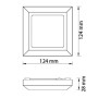 XXLED Lampada da parete da giardino a LED MERCIE 4200K 5W Nero - vista dettagliata